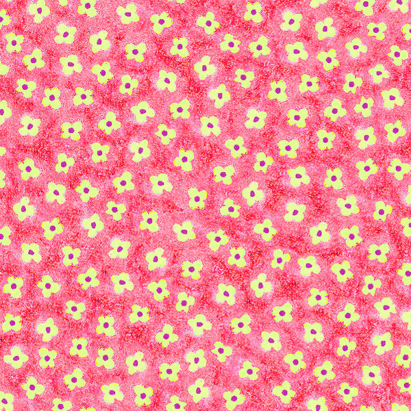 Tropical Punch Cotton Fabric Collection by Sykel-Small Floral Pink Tones