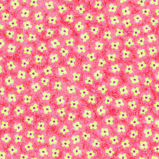 Tropical Punch Cotton Fabric Collection by Sykel-Small Floral Pink Tones