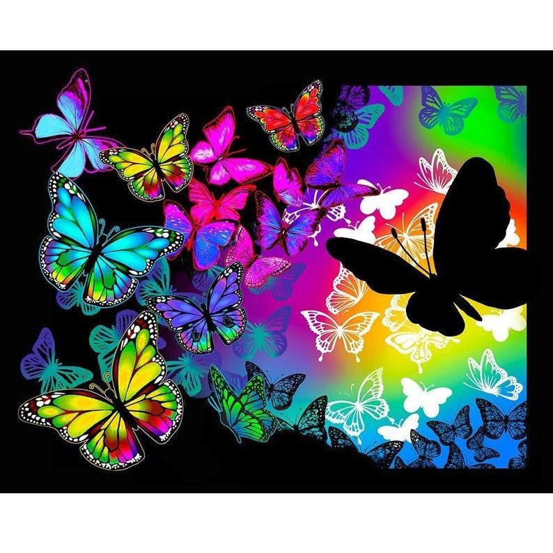 Butterflies in Flight Cotton Quilting Panel by Sykel-36x44