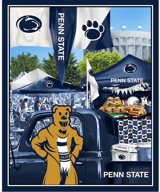 Penn State Nittany Lions NCAA College Tailgate Panel 36" Sykel Enterprises Cotton Fabric PS-1157