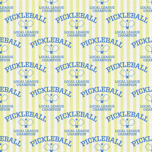 Pickleball Playtime Champion Yellow Paintbrush Studio Cotton Fabric PBS-120-25082