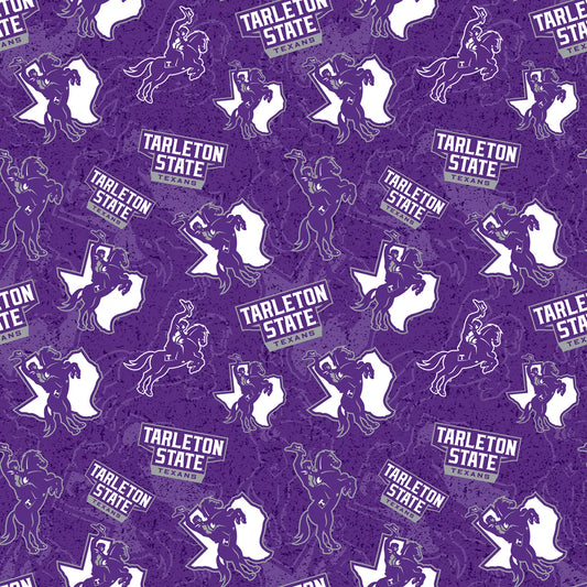 Tarleton State Texans NCAA College Tone on Tone Sykel Enterprises Cotton Fabric TARL-1178
