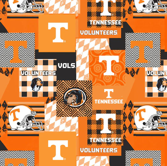 Tennesse Volunteers NCAA College Collegiate Minky Geo Sykel Enterprises Polyester Minky Fabric TEN-1367