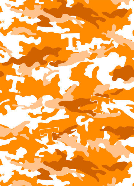 Tennessee Vols NCAA College Camo Sykel Enterprises Cotton Fabric TEN-805