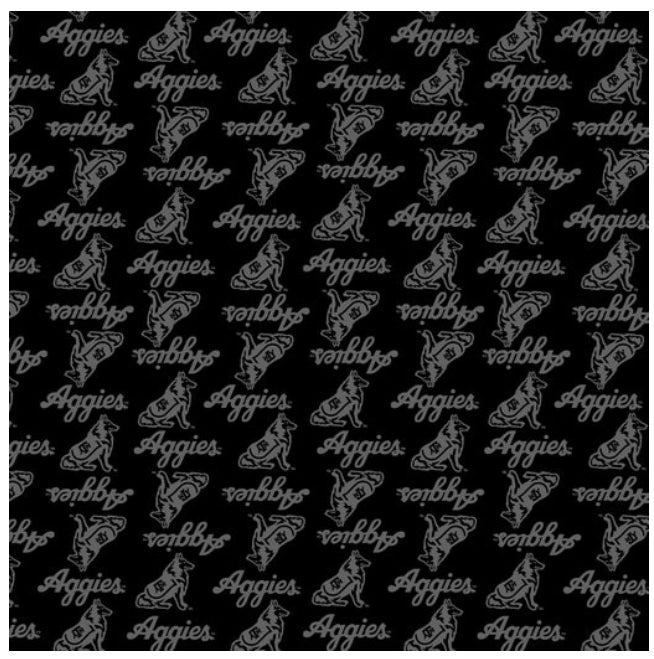 Texas A&M Aggies NCAA College Black on Black Mini Pigment Print Sykel Enterprises Cotton Fabric TAM-1393-BL