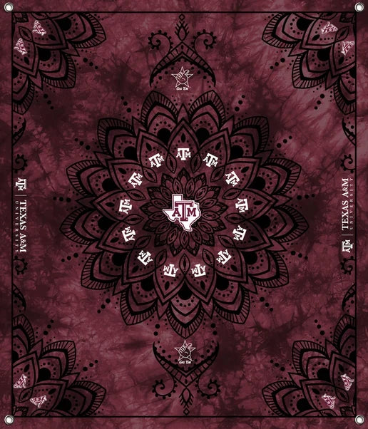 Texas A&M Aggies NCAA College Tapestry Spirit Banner 58x47 inches Sykel Enterprises 4 Grommets Polyester Fabric TAM-5001