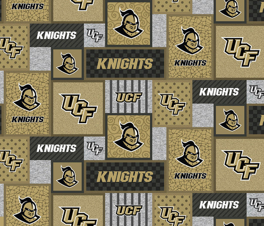 Central Florida Knights NCAA College Patch Sykel Enterprises Polyester FLEECE Fabric UCF-1177