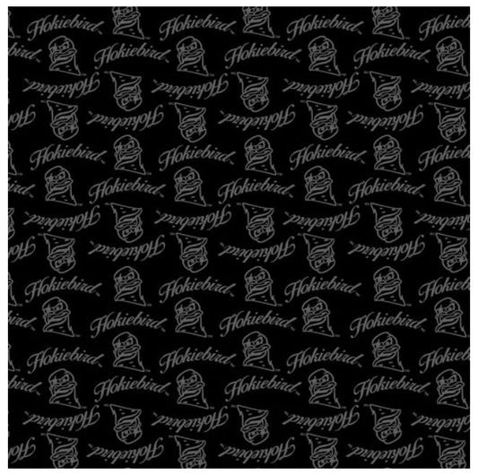 Virginia Tech Hookies NCAA College Black on Black Mini Pigment Print Sykel Enterprises Cotton Fabric VT-1393-BL