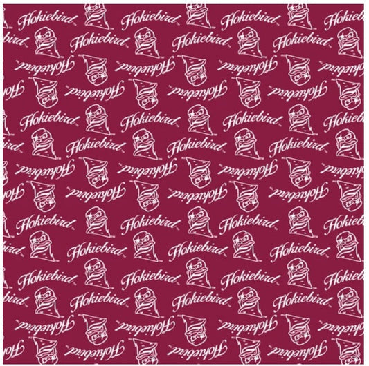 Virginia Tech Hookies NCAA College Mini Packed Logo Sykel Enterprises Cotton Fabric VT-1390