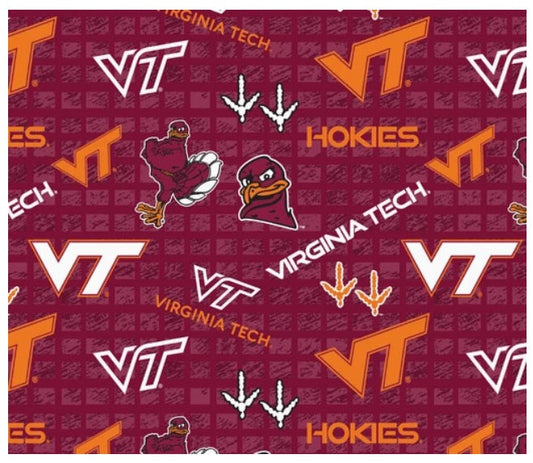 Virginia Tech NCAA College JERSEY KNIT Sykel Enteprises Polyester Spandex Fabric VT-1401