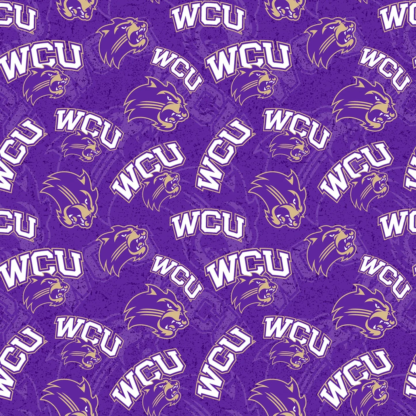 Western Carolina Catamounts NCAA College Tone on Tone Sykel Enterprises Cotton Fabric WCA-1178