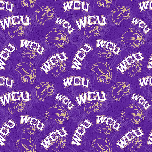 Western Carolina Catamounts NCAA College Tone on Tone Sykel Enterprises Cotton Fabric WCA-1178
